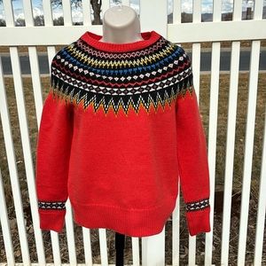 J. Crew Orange Wool Ski Sweater Size XS